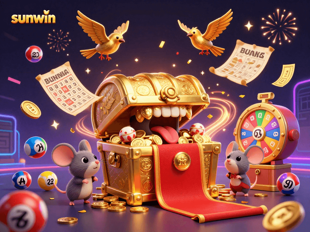 Engage in fun with the sunwin lottery featuring adventurous mice and vibrant game elements.