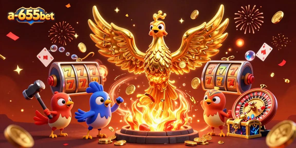 Experience the excitement at a-655bet with vibrant casino scenes featuring slots and live games.