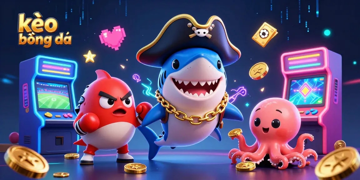 Engage with kèo bóng đá using an exciting scene of 3D characters and gambling elements packed with action