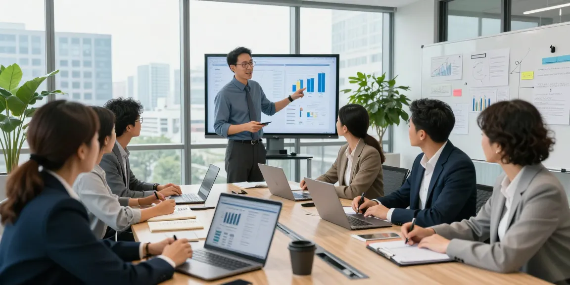Ein Team bei einer Feedback-Sitzung zur Verbesserung der Feedback-Kultur bei der Arbeit.