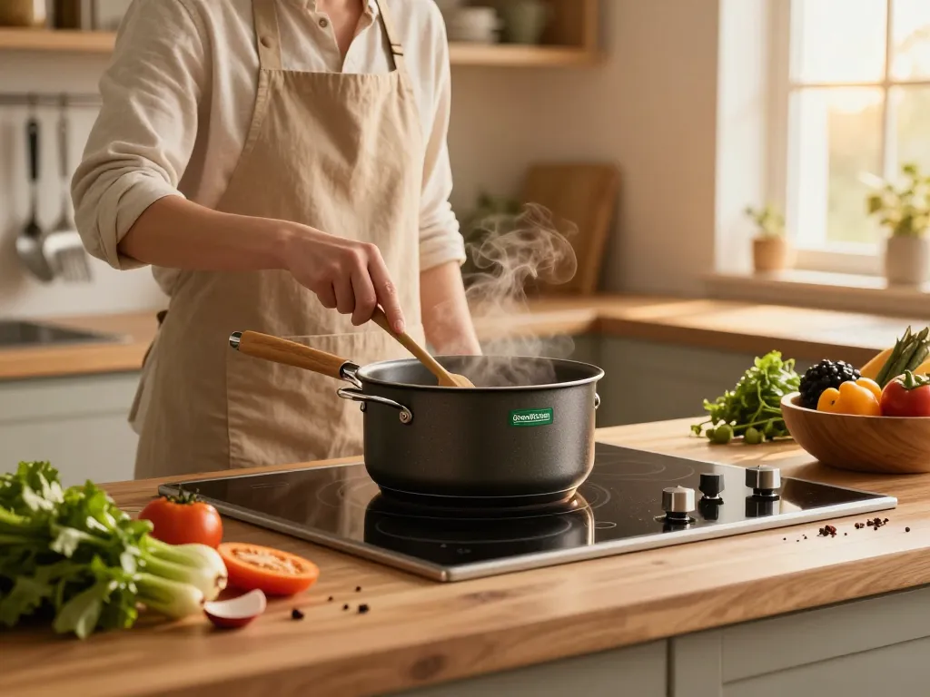Leckere Gerichte mit dem besten Induktionstopf von GreenKitchen für effizientes Kochen zubereiten.